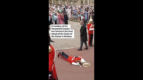 Soldier faints at Windsor Castle