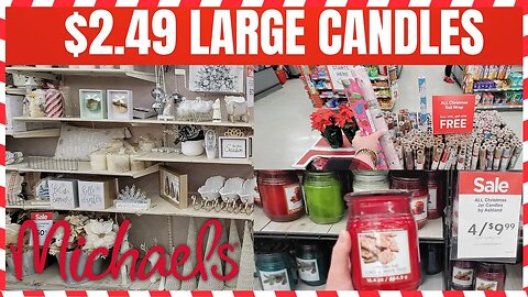 MICHAEL'S HUGE CHRISTMAS DEALS | $2.49 LARGE CANDLES | 60% OFF | #michaels #christmas