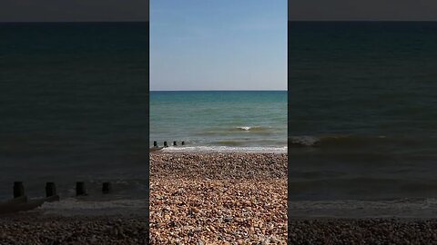 Winchelsea Beach waves East Sussex England