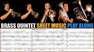 BRASS QUINTET "Alla Hornpipe" by G.F.Handel. Sheet Music Play Along!