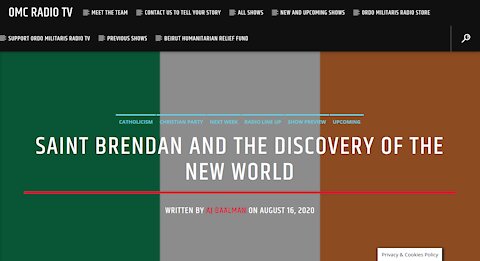 Saint Brendan and The Discovery Of The New World