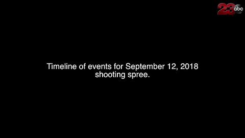 Timeline of events for September 12 shooting spree