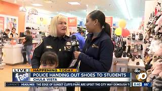 Chula Vista police handing out shoes to students