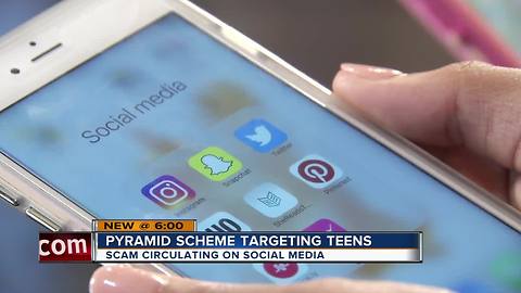 Warning of new social media pyramid scheme that is targeting teens