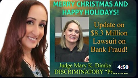 ~ Merry Christmas & Happy Holidays ~ Update on $8.3 Million Lawsuit Against Bank!