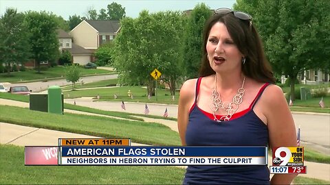 Flags stolen from neighborhood's mile-long Fourth of July display