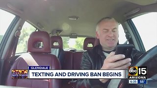 Glendale bans on cell phone use while driving starts