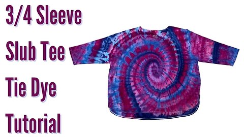 Tie-Dye Designs: 3/4 Length Sleeve Slub Tee Ice Dye