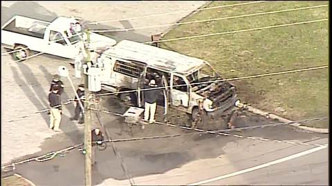 Chopper 9: Hamilton County Sheriff's bomb unit investigates Clinton County van fire