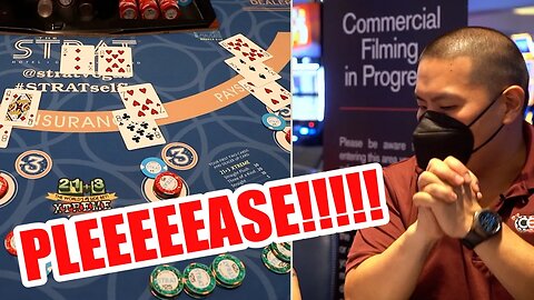 CAN WE WIN BIG!? - LIVE BLACKJACKAT STRAT LAS VEGAS #3