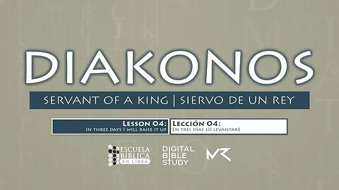 DIAKONOS S01E04: In three days I will raise it up | En tres días lo levantaré