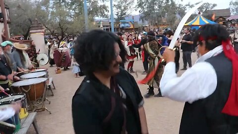 Arizona Renaissance Faire 2023 drum jam on 3-19-2023