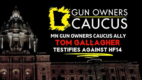 MN Gun Owners Caucus Ally Tom Gallagher testifies against HF 14 at House Public Safety - 2/3/23