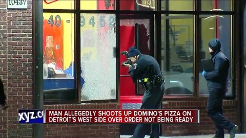 Man allegedly shoots up Domino's Pizza in Detroit over order not being ready