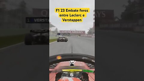 Embate feroz entre Leclerc e Verstappen na Tamburello 🇮🇹 #f123game #automobilismovirtual #shorts