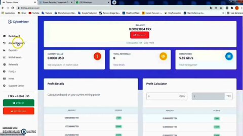 Gagner du tron Trx gratuit crypto monnaie miner Tron trx