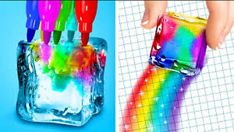 RAINBOW ART IDEAS AND COOL PAINTING TECHNIQUES