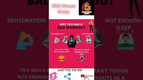 🔥Why you had a bad workout🔥#shorts🔥#wildfitnessgroup🔥1 april 2022🔥