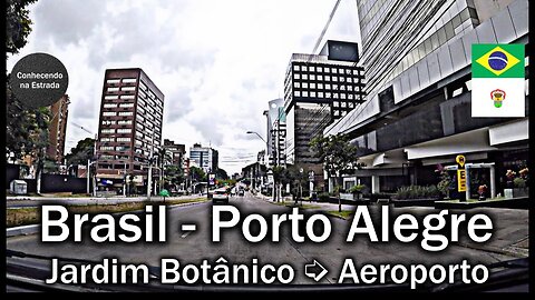 🚗 ☁️ Dirigindo por Porto Alegre, bairro Jardim Botânico ➡️ Aeroporto.