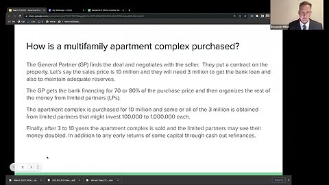 March 5 2023 - Benjamin Z Miller Investor Networking Group - Multifamily Investing Meeting