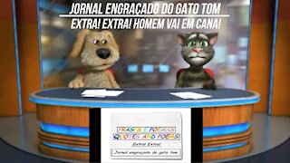 Jornal engraçado do gato tom: Homem vai em cana! [Frases e Poemas]