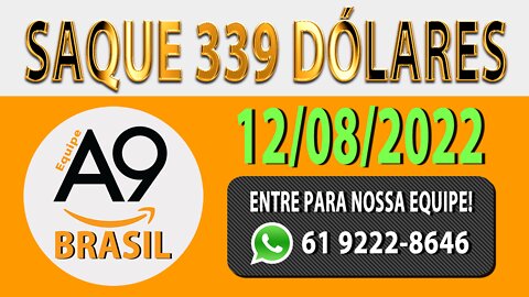 Saque de 339 Dólares na A9 Buy - Retirada A9 Buy 12-08-2022