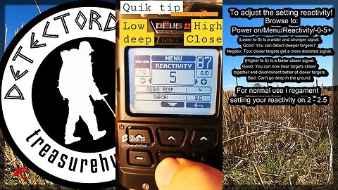 Adjusting settings: Reactivity on the Xp Deus 2 | Metal detecting | Guide