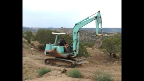 Yanmar Mini Ex Helping With The Horse Fence