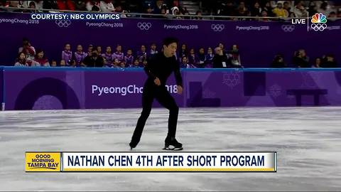 Nathan Chen in fourth after short program on Thursday