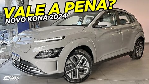 NOVO HYUNDAI KONA 2024 ELÉTRICO + CARO QUE BYD DOLPHIN E HAVAL H6 VALE A PENA E É MAIS CONFIÁVEL?