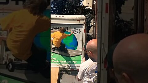 Evan Goss Baker aka Juice front wallride Uhaul Truck at Open Streets Lancaster #skateboarding #skate