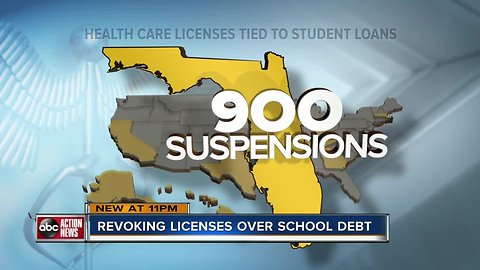 Florida suspends 909 licenses over student loan defaults