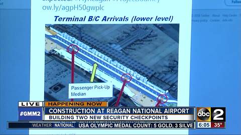 Construction underway at Reagan National Airport