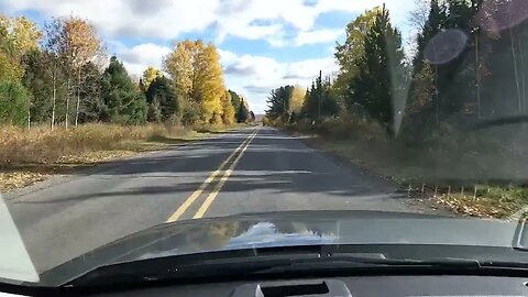 YOOPER PORTAGE LAKE BRIDGE FALL COLORS