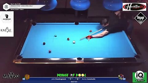 Marios Komninakis vs John Hondrogiannis PRINCE OF POOL Lamia 9ball open 2023