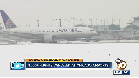 Freezing weather impacting San Diego flights