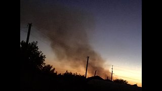 Huge Fire Scares Ukrainian Village