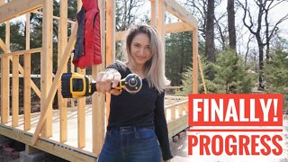 E6: Girl Building A Tiny Cabin Alone