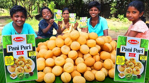 PANI PURI MAKING KIT | Roadside Pani Puri | Readymade Pani Puri Recipe | Village Fun Cooking