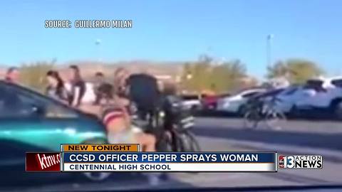 CCSD police officer seen on camera pepper spraying woman