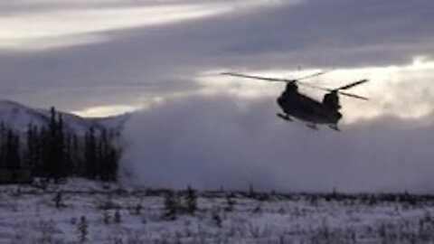 Canadian Chinooks transport Spartan Paratroopers