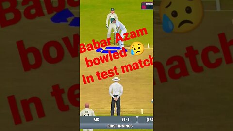 Babar bowled #shortsfeed #ytshorts #shortsfeed #ytshorts #shortsfeed #realcricket22 #cricketgame