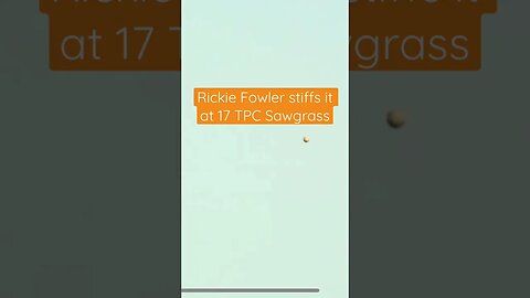 Rickie Fowler stiffs it a 17 TPC Sawgrass! #golf #rickiefowler #shorts