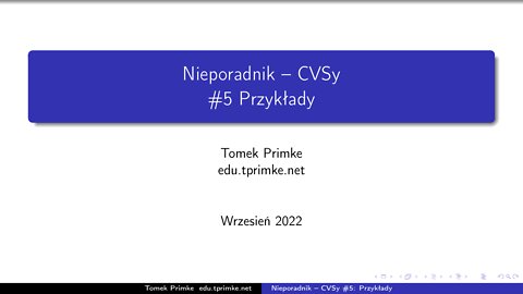 Nieporadnik - CVSy #5 Przykłady