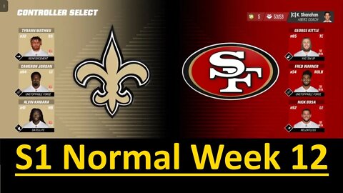 Madden 23 Saints Vs 49ers All Pro Team Normal Speed S1 W12