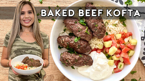 Baked Beef Kofta Kabobs