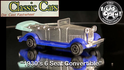 “1930’s 6 Seat Convertible” in Silver/Blue- Model by Classic Cars