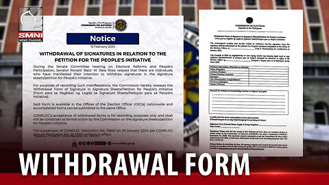 Withdrawal form pwede nang makuha ng mga gustong bawiin ang kanilang pirma sa PI —COMELEC