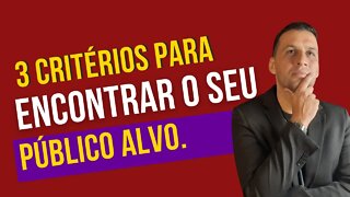 3 Critérios Para Encontrar o Seu Público Alvo