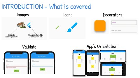 Beginning Flutter - Common Widgets - Part 2 - images, icons, decorators, text field, orientation